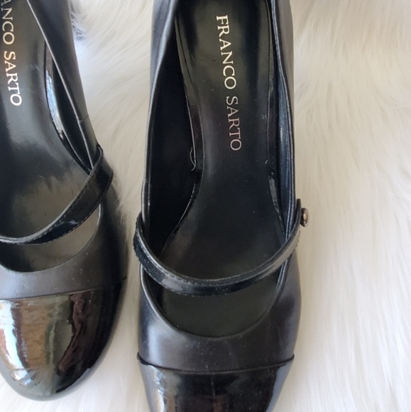 FRANCO SARTO  patent Vintage mary jane block heel - Picture 3 of 5